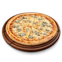 tomatensaus, kaas en gorgonzola