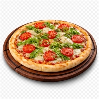 tomatensaus, kaas, mozzarella, tomaten, pesto, parmezaanse kaas, rucola en pijnboompitten